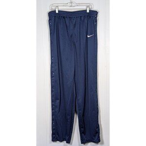 Vintage 90s Nike Mesh BreakAway Snap Button Warm Up Pants Blue Mens XXL 2XL VTG